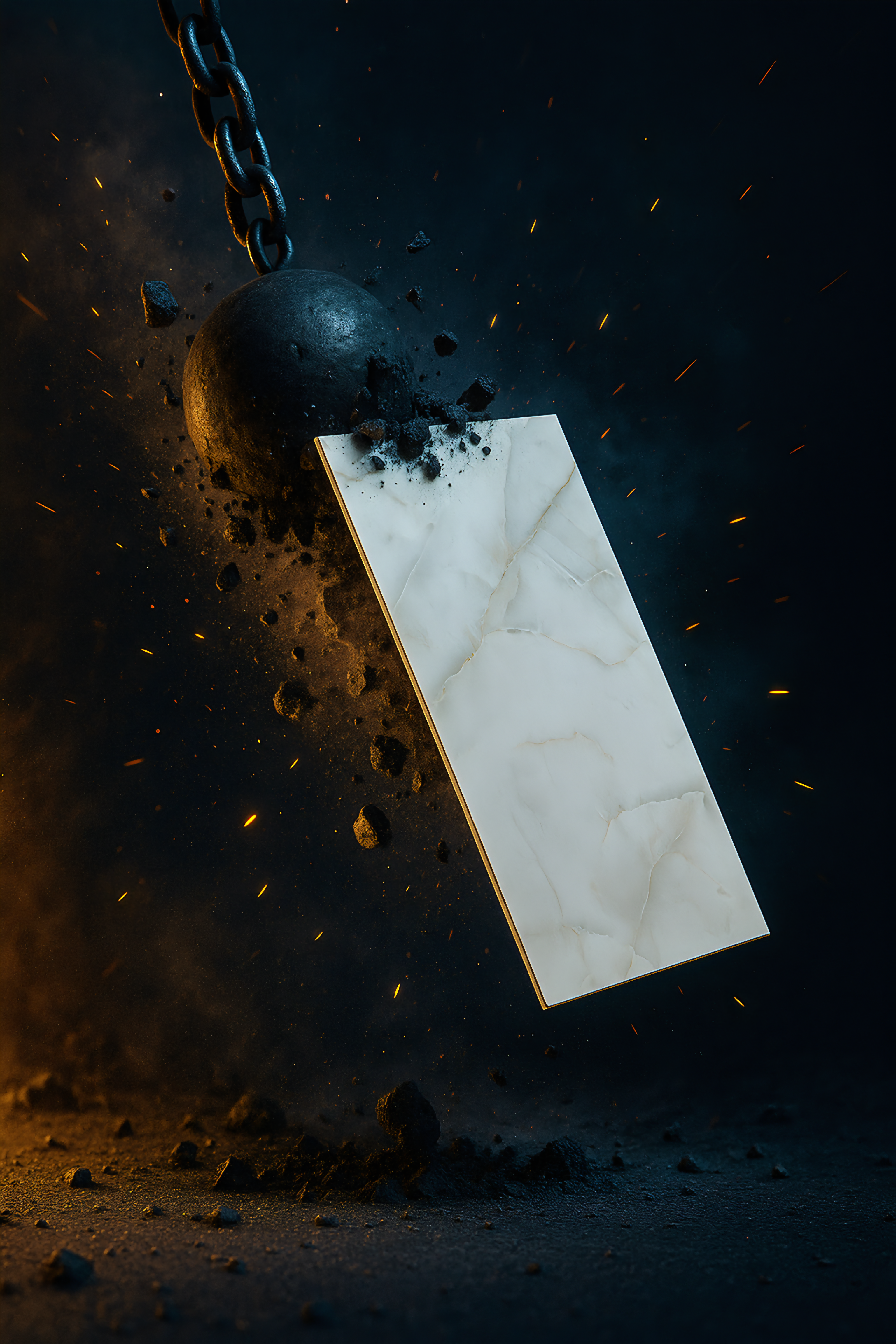 Durable ceramic tile surface