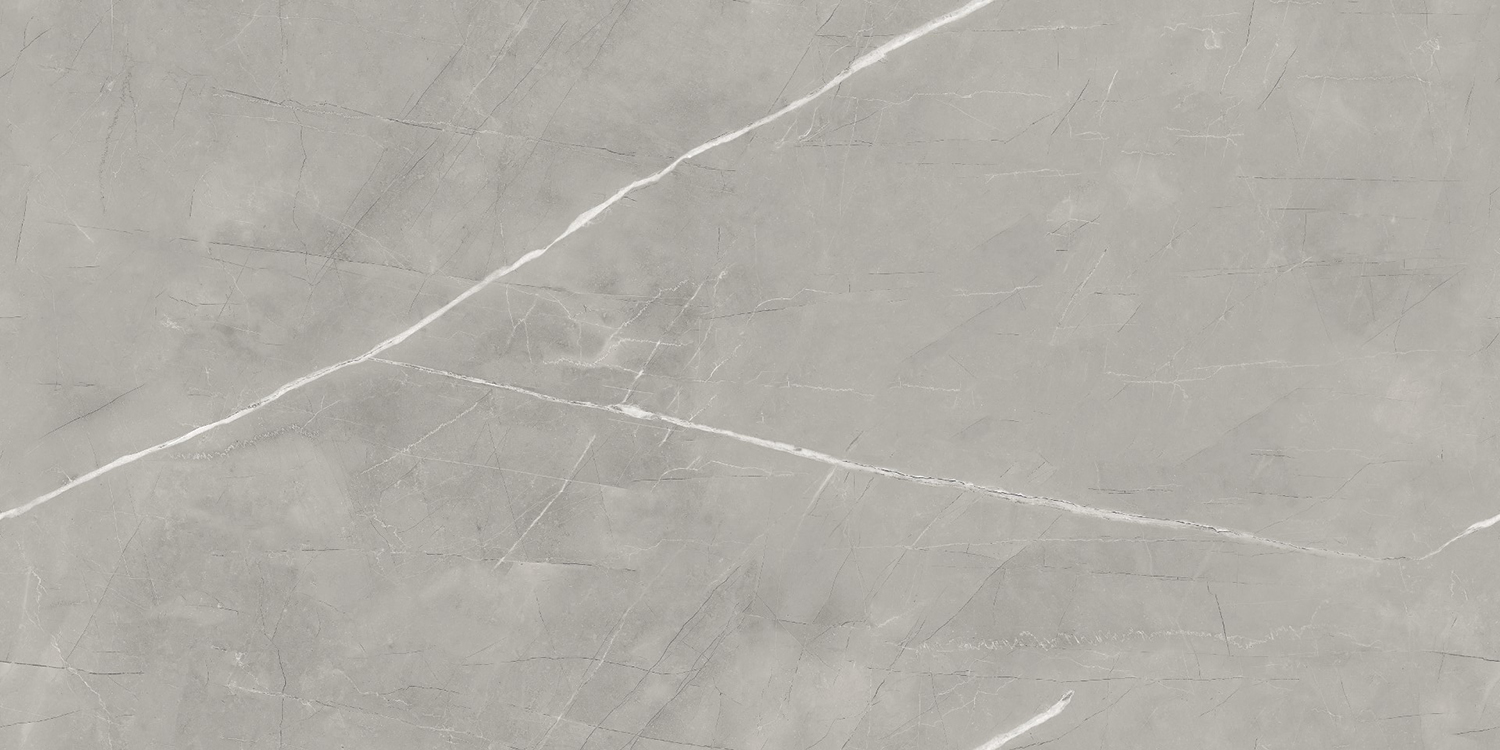 Warm ivory marble-look ceramic tile design