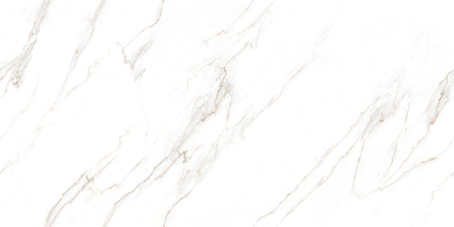 White marble-look ceramic tile design
